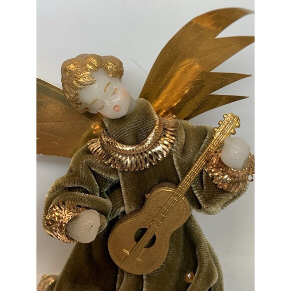Koestel West Germany Wax Angel Tree Topper Gold Christmas Original Box 7” READ - Picture 5 of 15